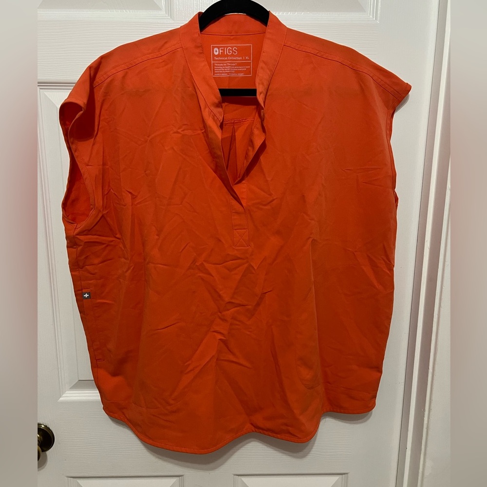 Figs Women's Orange Tunic Top